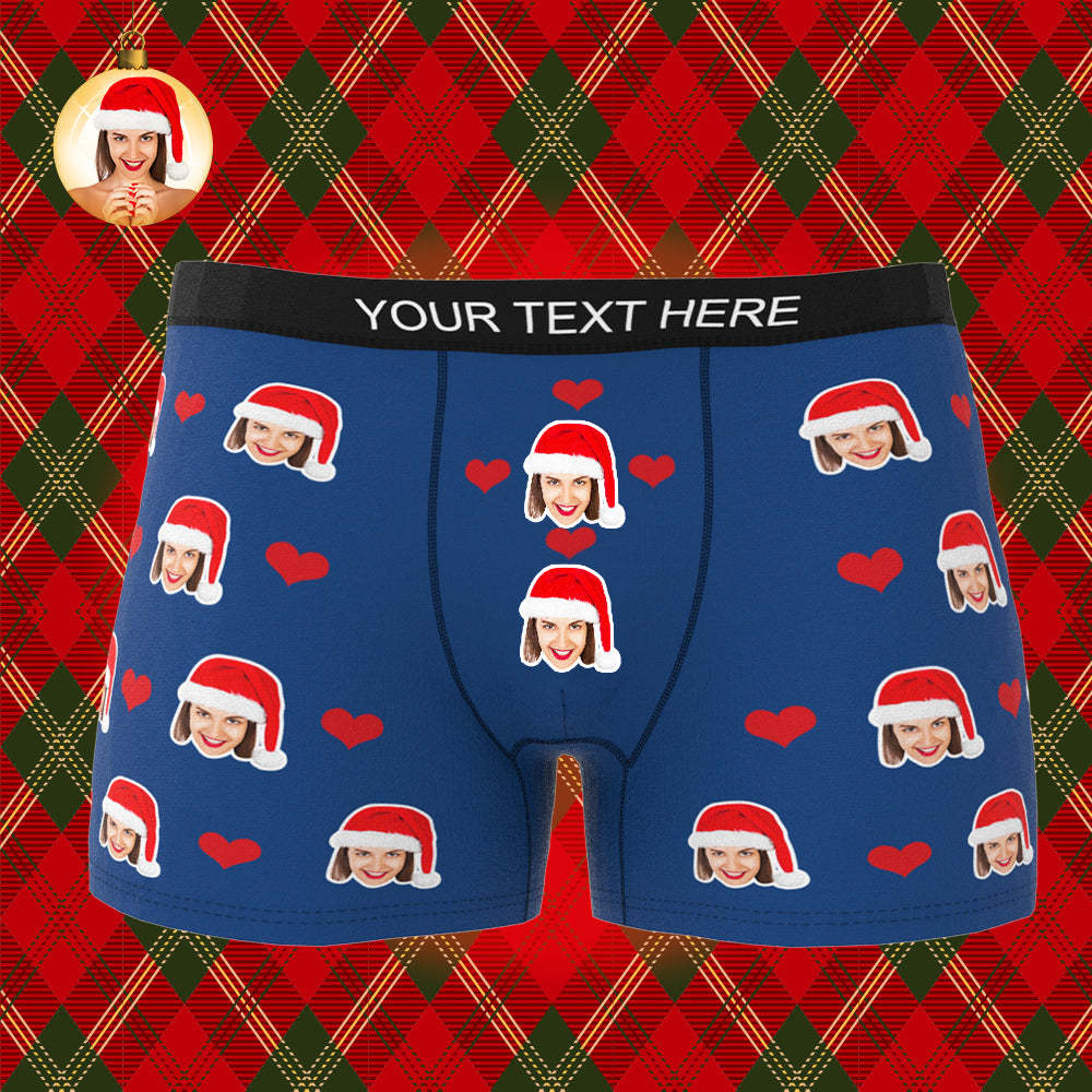 Christmas Gifts , Custom Face Boxer Shorts - Heart