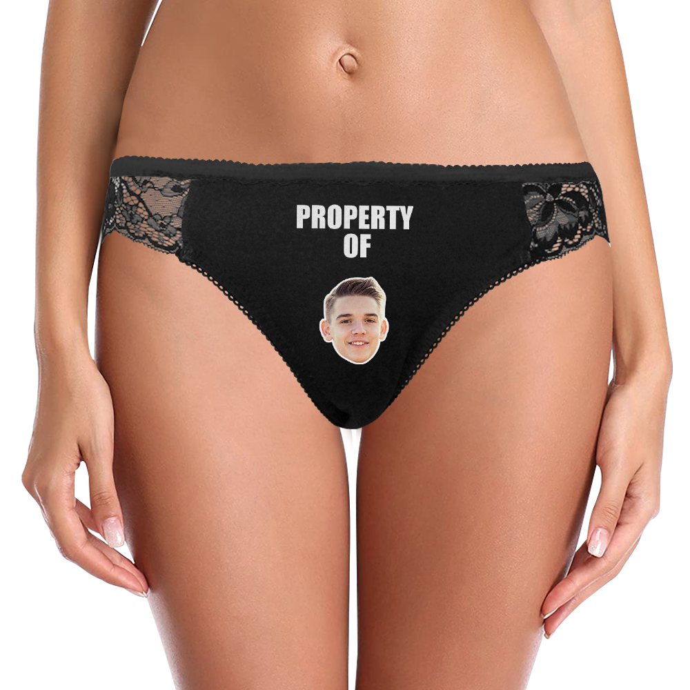 Custom Women Lace Panty Sexy Transparent Panties - Property of XX Personalized LGBT Gifts - MyFaceSocksAu