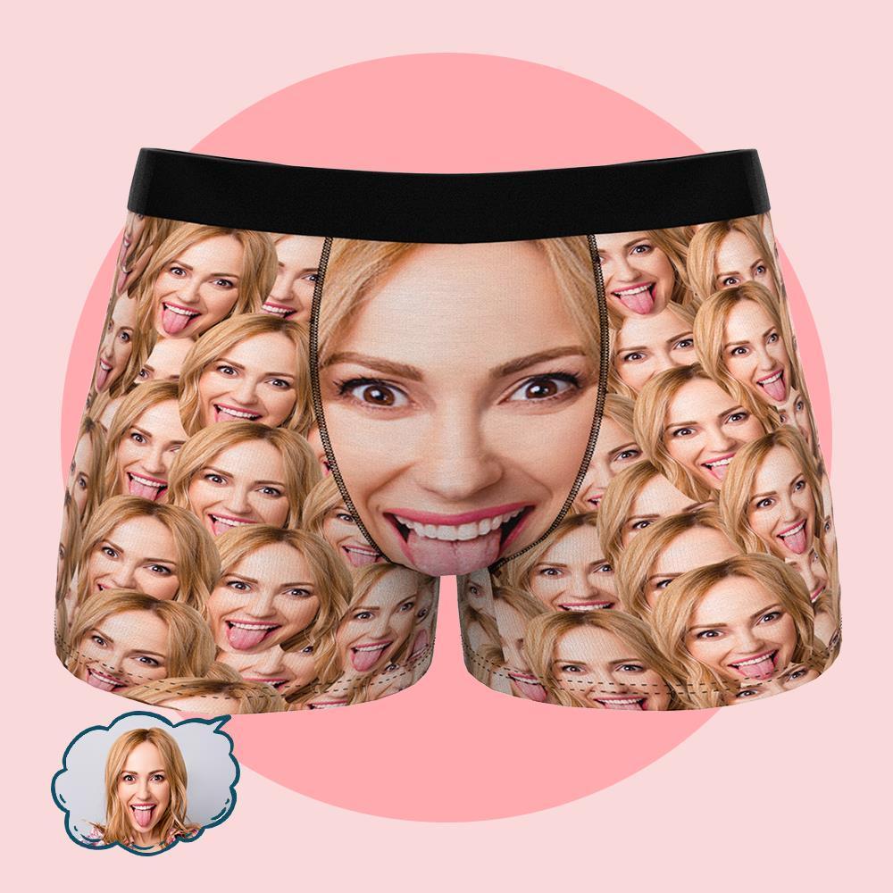 Custom Face Boxer Men's Underwear Gifts For Boyfriend - Face Mash