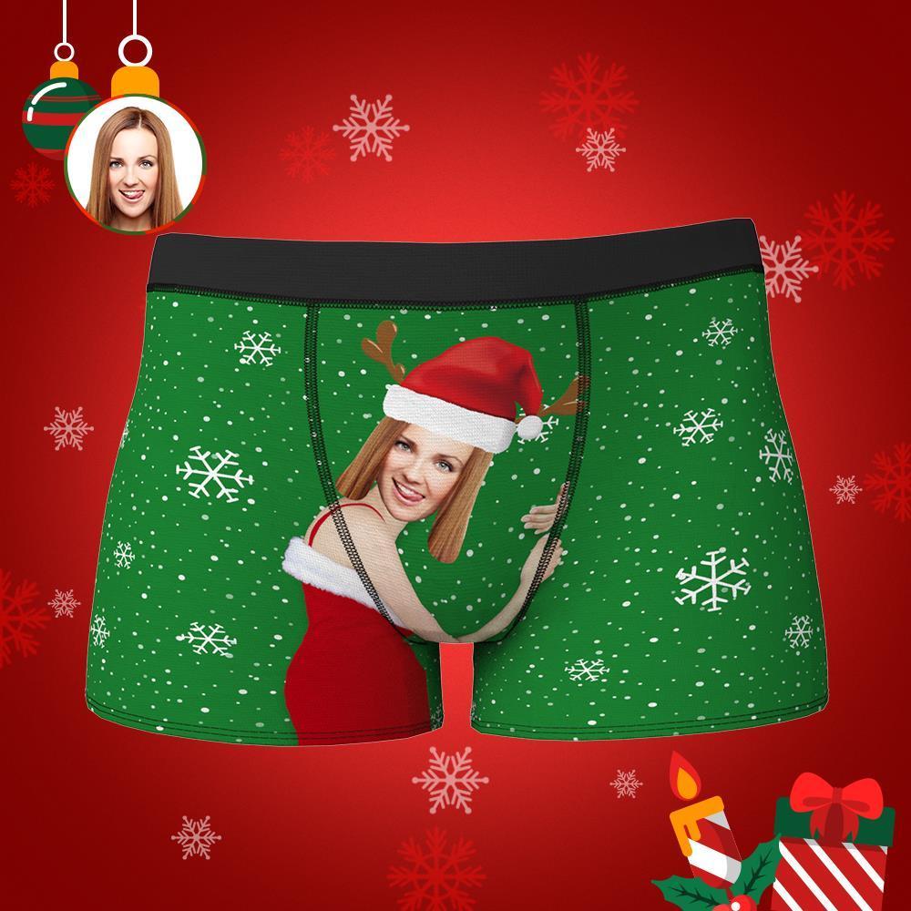 Custom Girlfriend Face Boxers Shorts Personalised Photo Underwear Christmas Gift for Men - MyFaceSocksAu