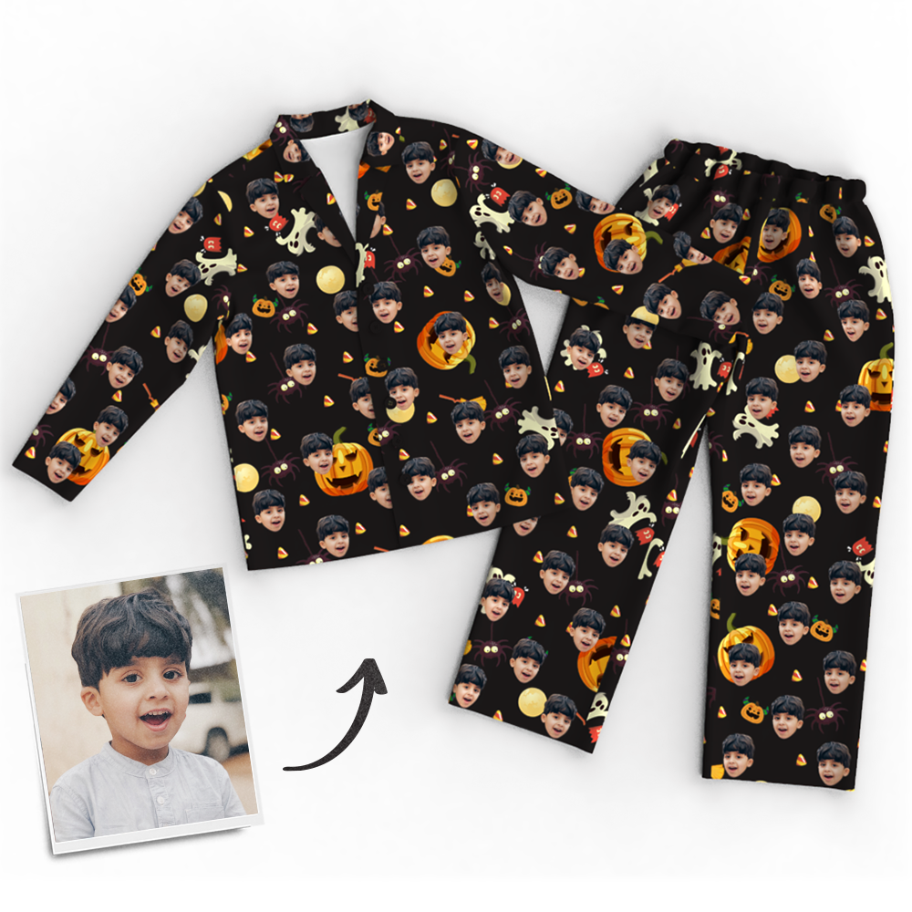 Custom Face Pajamas Halloween For Children - MyFaceSocksAu