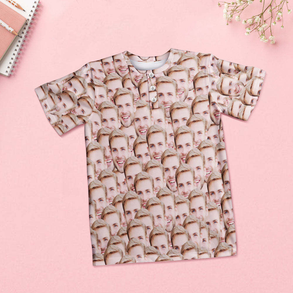 Custom Face Pajamas Mash Face Women Short Pajama Set Gift for Her - MyFaceSocksAu