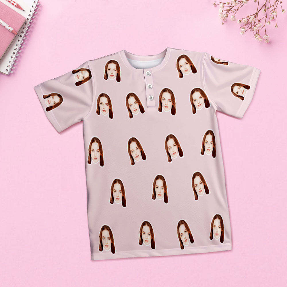 Custom Face Pajamas Women Short Pajama Set Gift for Lover - MyFaceSocksAu