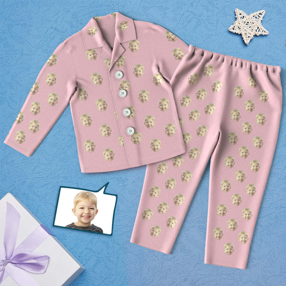 Custom Face Children's Pajamas Personalized Kid's Sleepwear - MyFaceSocksAu