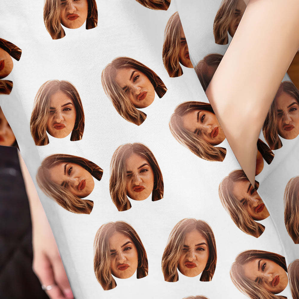 Custom Photo Face Nightdress Personalised Women's Oversized Colorful Nightshirt Gifts For Women - MyFaceSocksAu