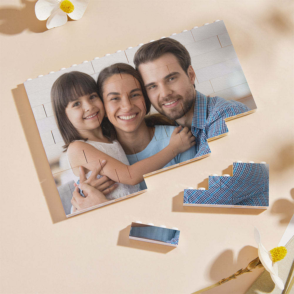 Custom Photo Block Square Shape Personalised Building Brick - MyFaceSocksAu