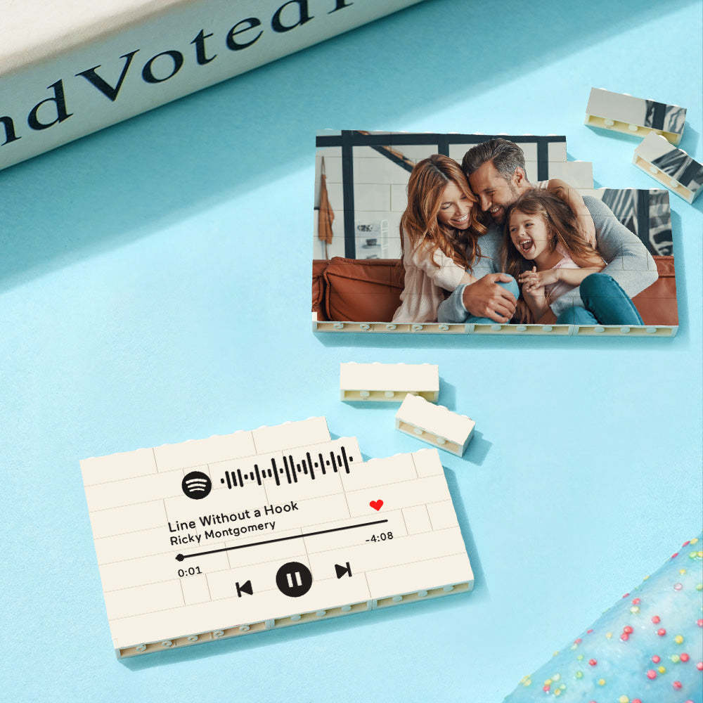 Spotify Code Personalised Building Brick Photo Block Frame - MyFaceSocksAu