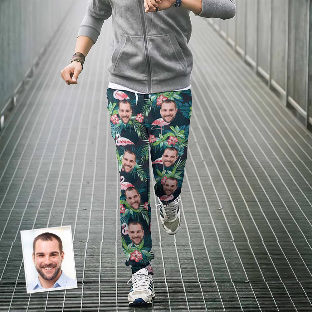 Custom Face Sweatpants Personalized Hawaii Design Unisex Joggers - Gift for Lover