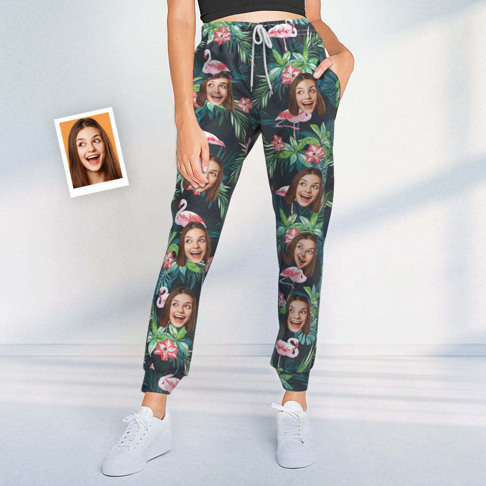 Custom Face Sweatpants Personalized Hawaii Design Unisex Joggers - Gift for Lover