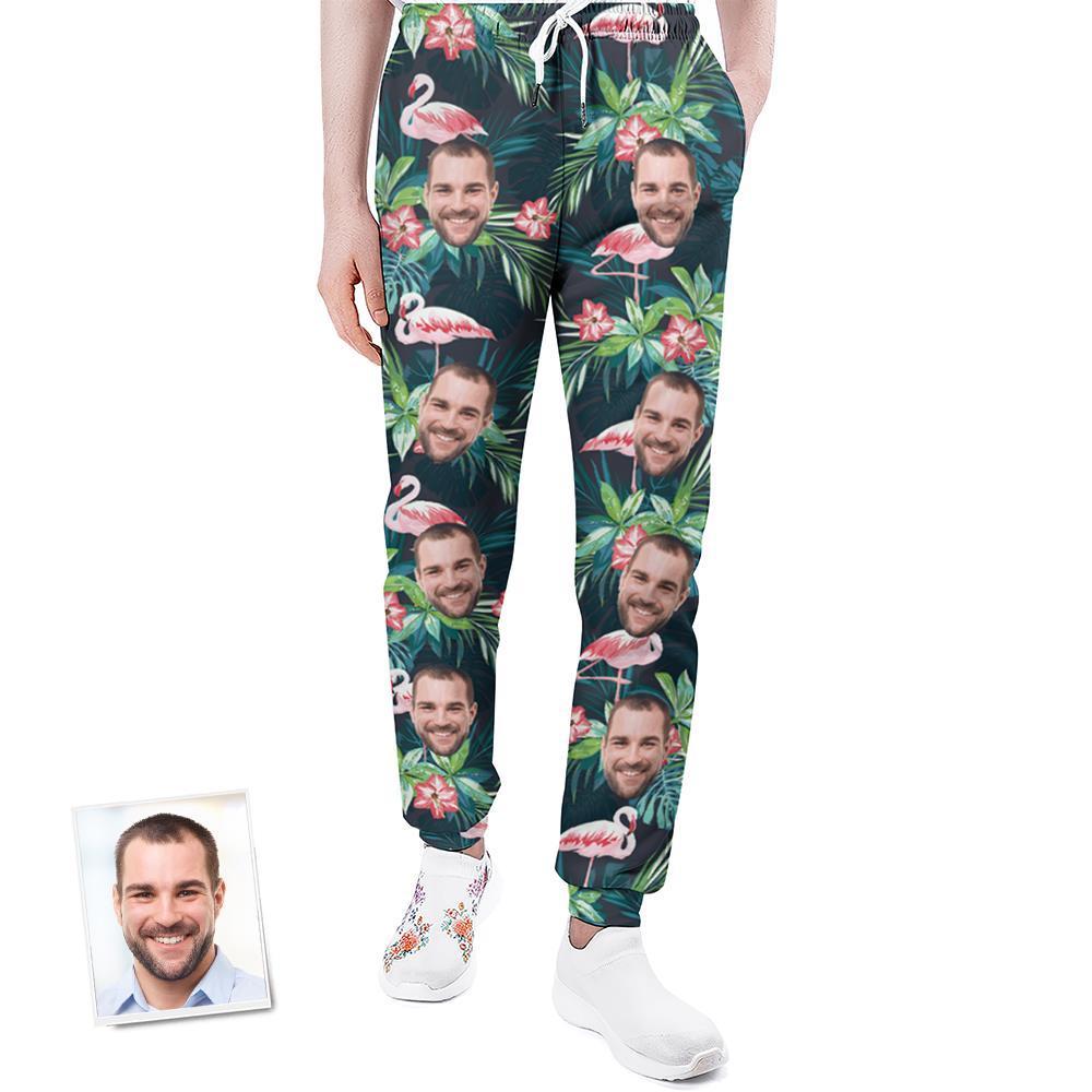 Custom Face Sweatpants Personalized Hawaii Design Unisex Joggers - Gift for Lover