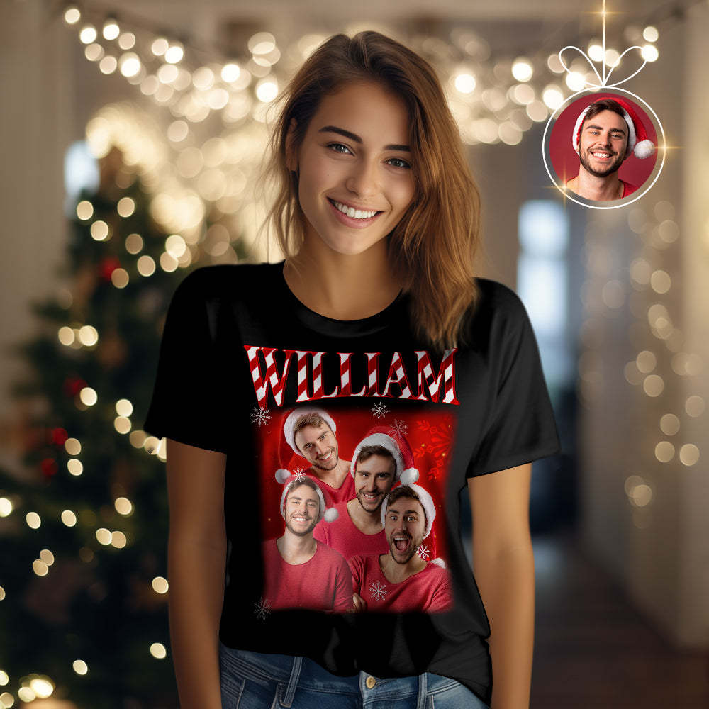 Custom Photo Vintage Tee Personalised Name and Photo T-shirt