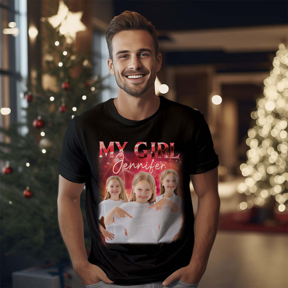 custom photo and text vintage t-shirt personalised vintage tee for him and her