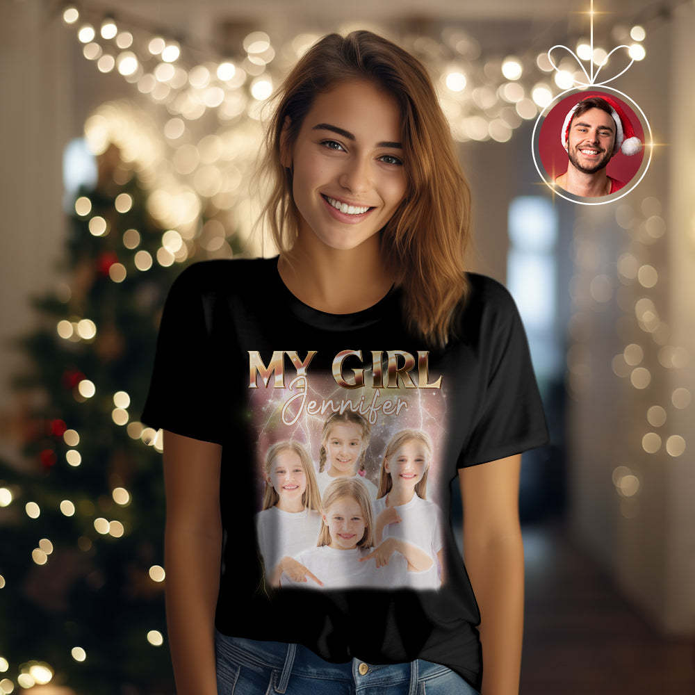 custom photo and text vintage t-shirt personalised  vintage tee for him and her