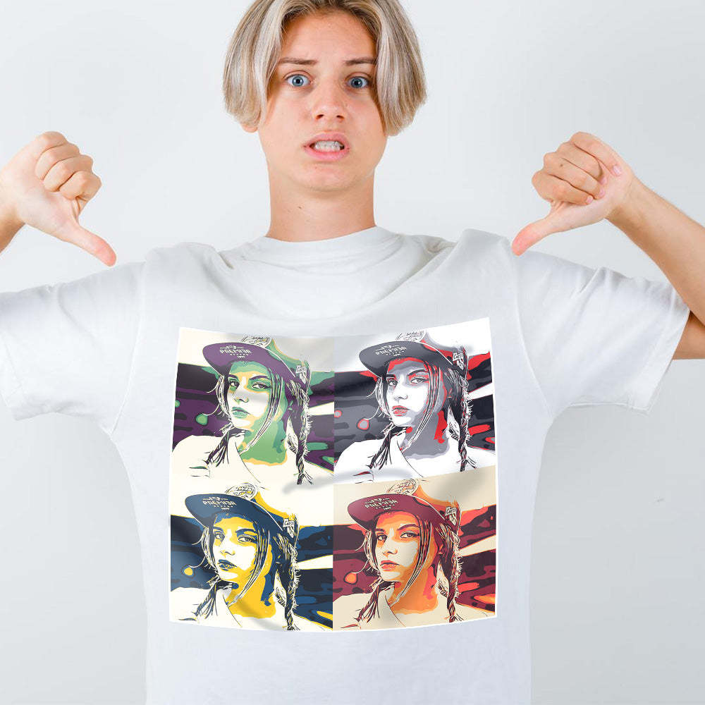 Custom Photo 1990 Vintage T-shirt Personalised Tee - MyFaceSocksAu