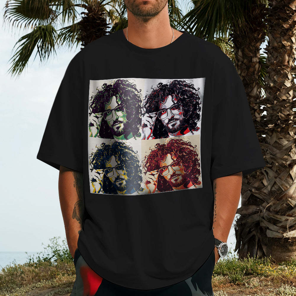 Custom Photo 1990 Vintage T-shirt Personalised Tee - MyFaceSocksAu
