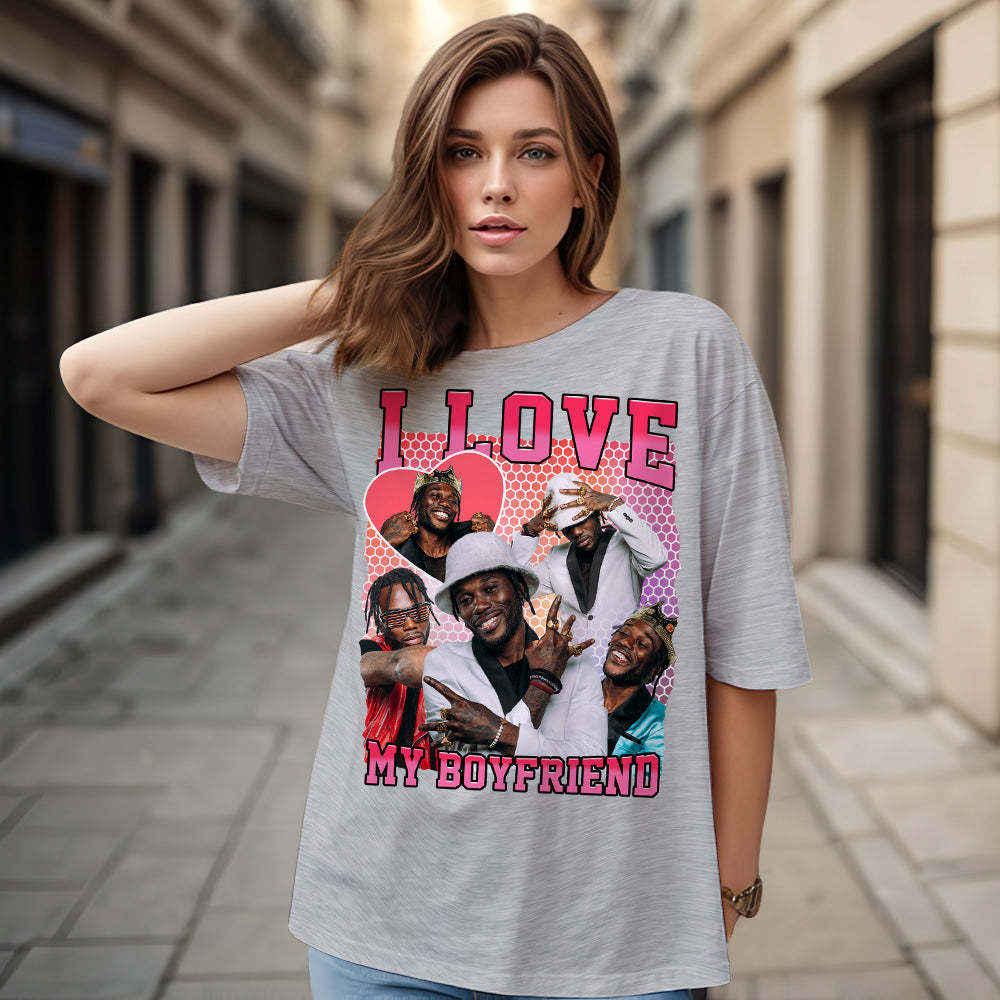 Custom Photo and Name Vintage Tee Personalised T-shirt Gifts for Him/Her - MyFaceSocksAu