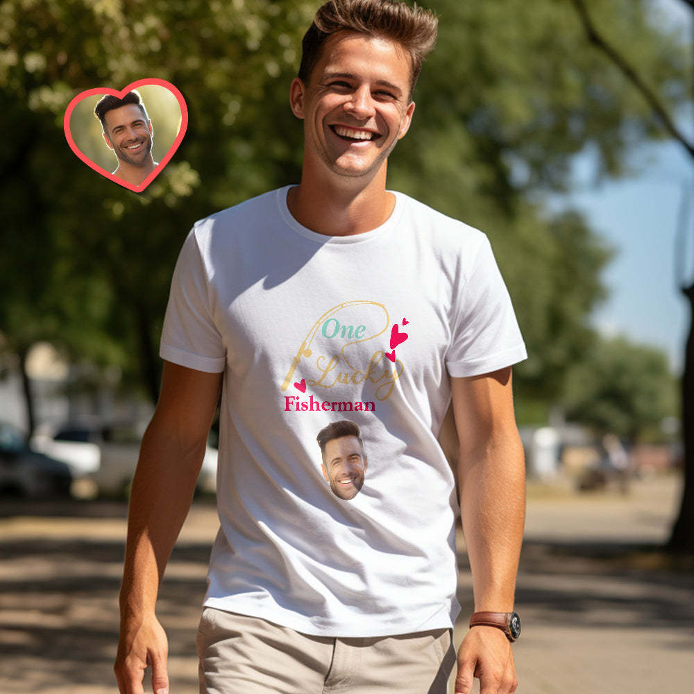Custom Couple Matching T-shirts Best Catch Personalized Matching Couple Shirts Valentine's Day Gift - MyFaceSocksAu