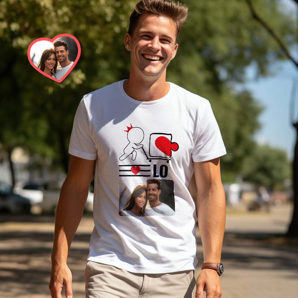 Custom Couple Matching T-shirts Love You Personalized Matching Couple Shirts Valentine's Day Gift - MyFaceSocksAu