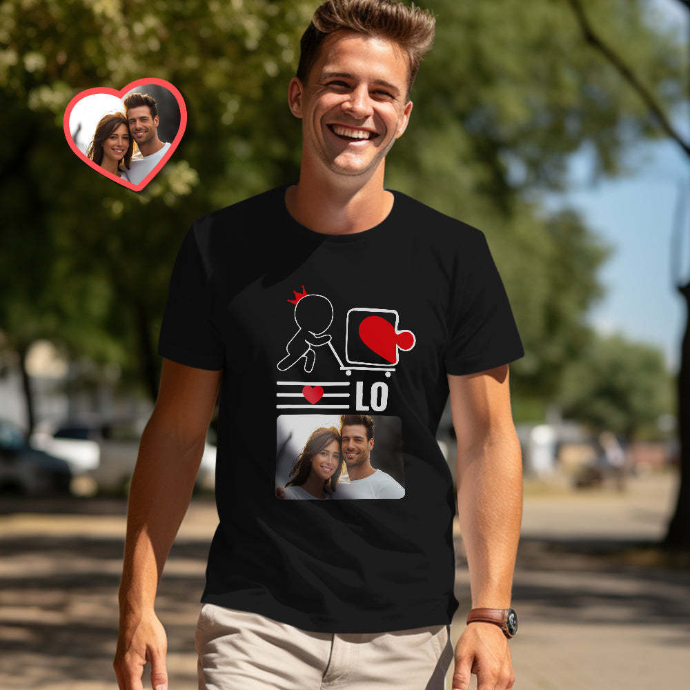 Custom Couple Matching T-shirts Love You Personalized Matching Couple Shirts Valentine's Day Gift - MyFaceSocksAu