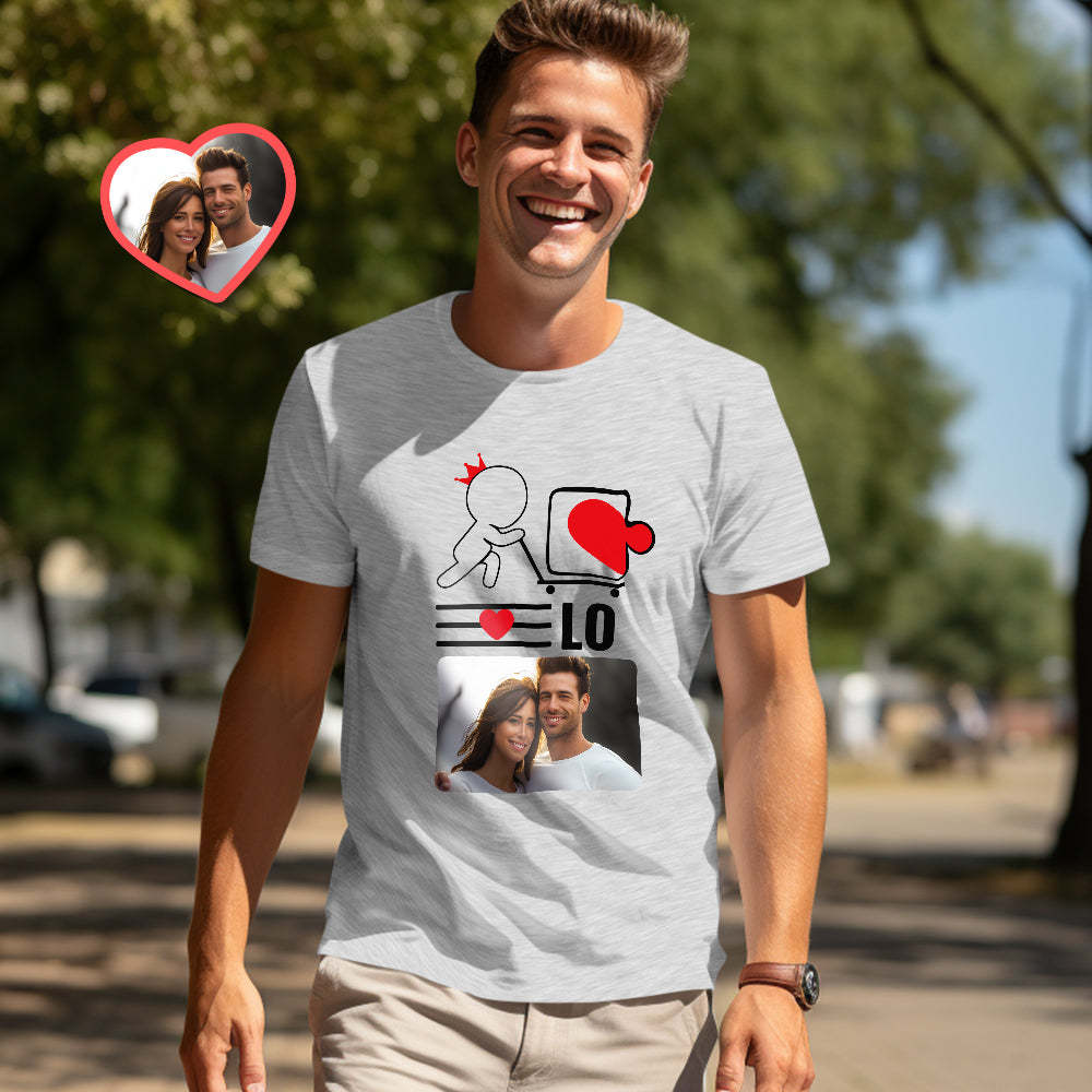 Custom Couple Matching T-shirts Love You Personalized Matching Couple Shirts Valentine's Day Gift - MyFaceSocksAu