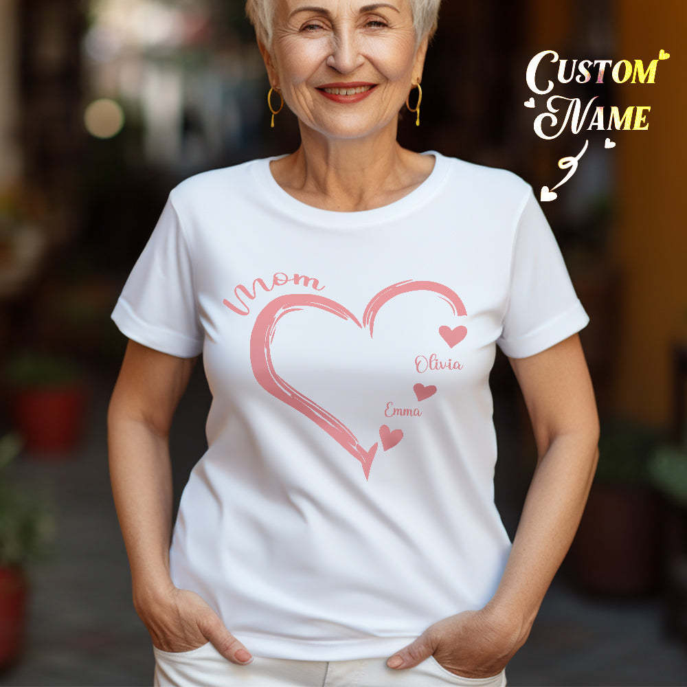 Custom Mama Grandma T-Shirts Personalized Kids Name T-shirt Mother's Day Gifts - MyFaceSocksAu