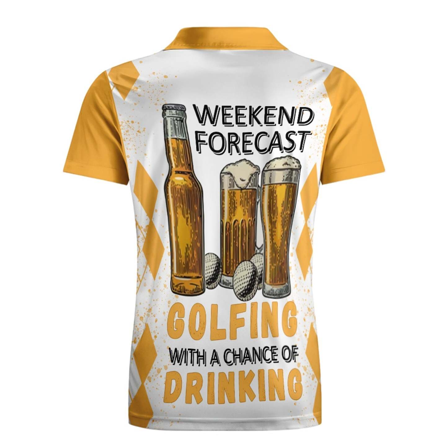 Custom Face Polo Shirt For Men Weekend Forecast Beer And Golf Polo Shirt  For Beer Lovers - MyFaceSocksAu