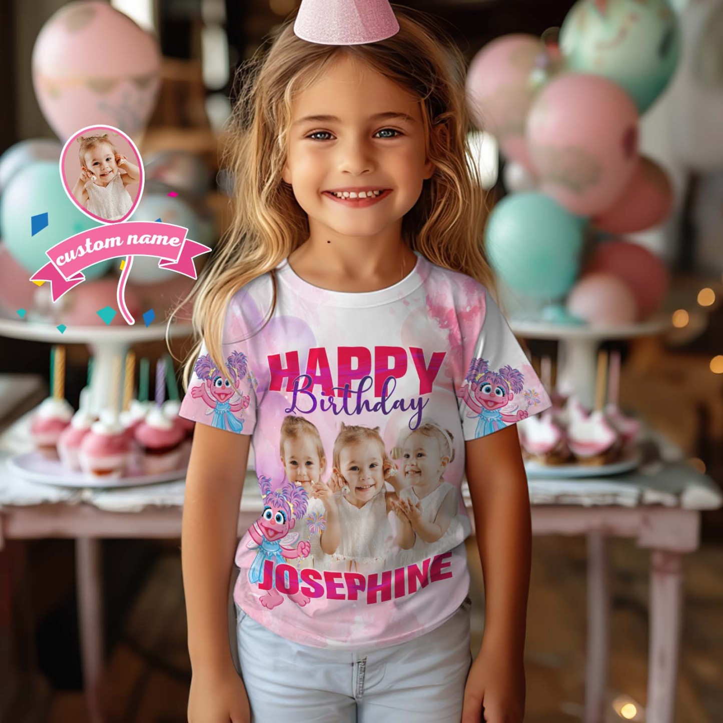 Custom Face T Shirt Personalized T-shirt Gift For Kids Birthday Cute Gift Dad & Son Matching Shirts - MyFaceSocksAU