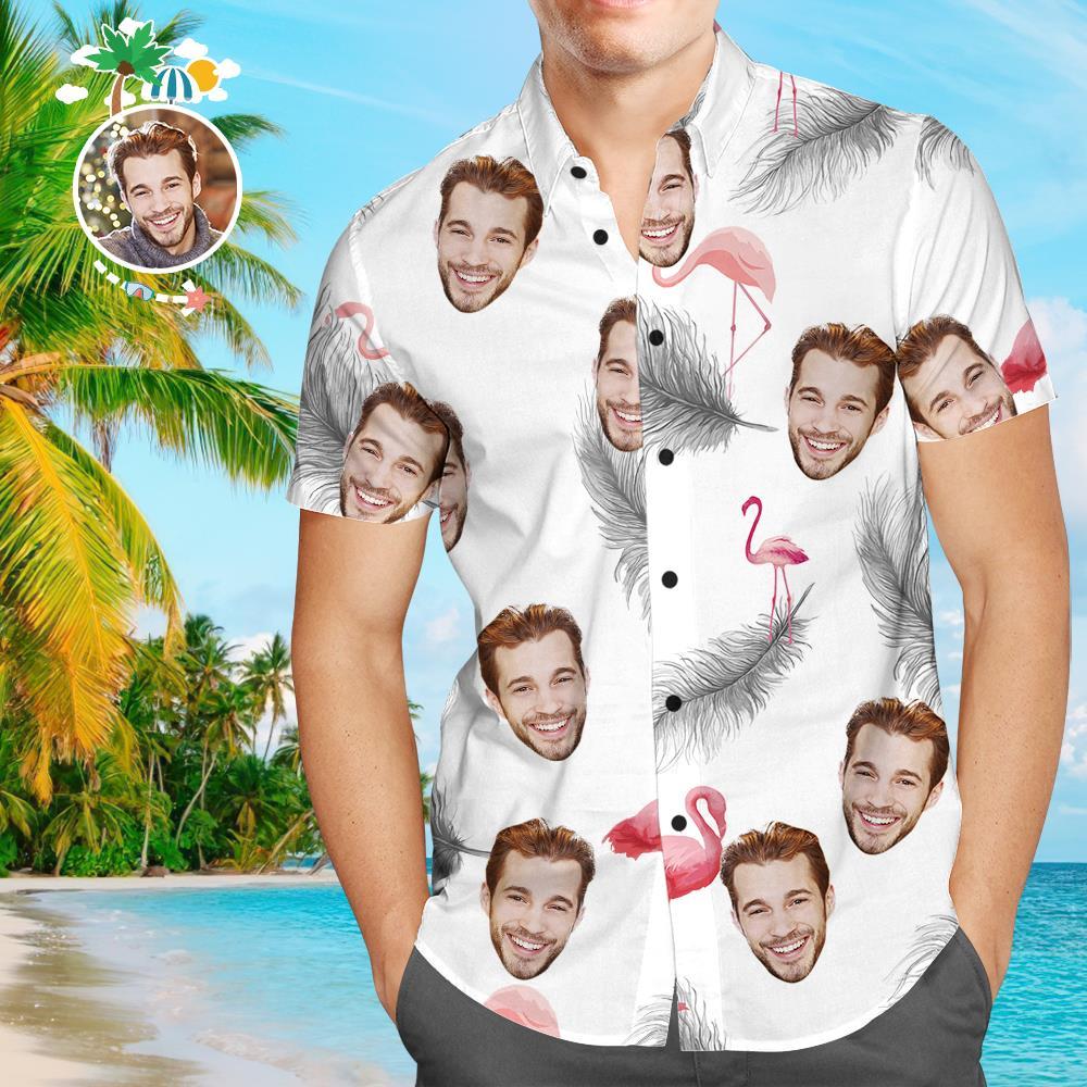 Custom Hawaiian Shirt with Dog Face Custom Photo Hawaiian Shirt Custom Tropical Shirt - MyFaceSocksAu