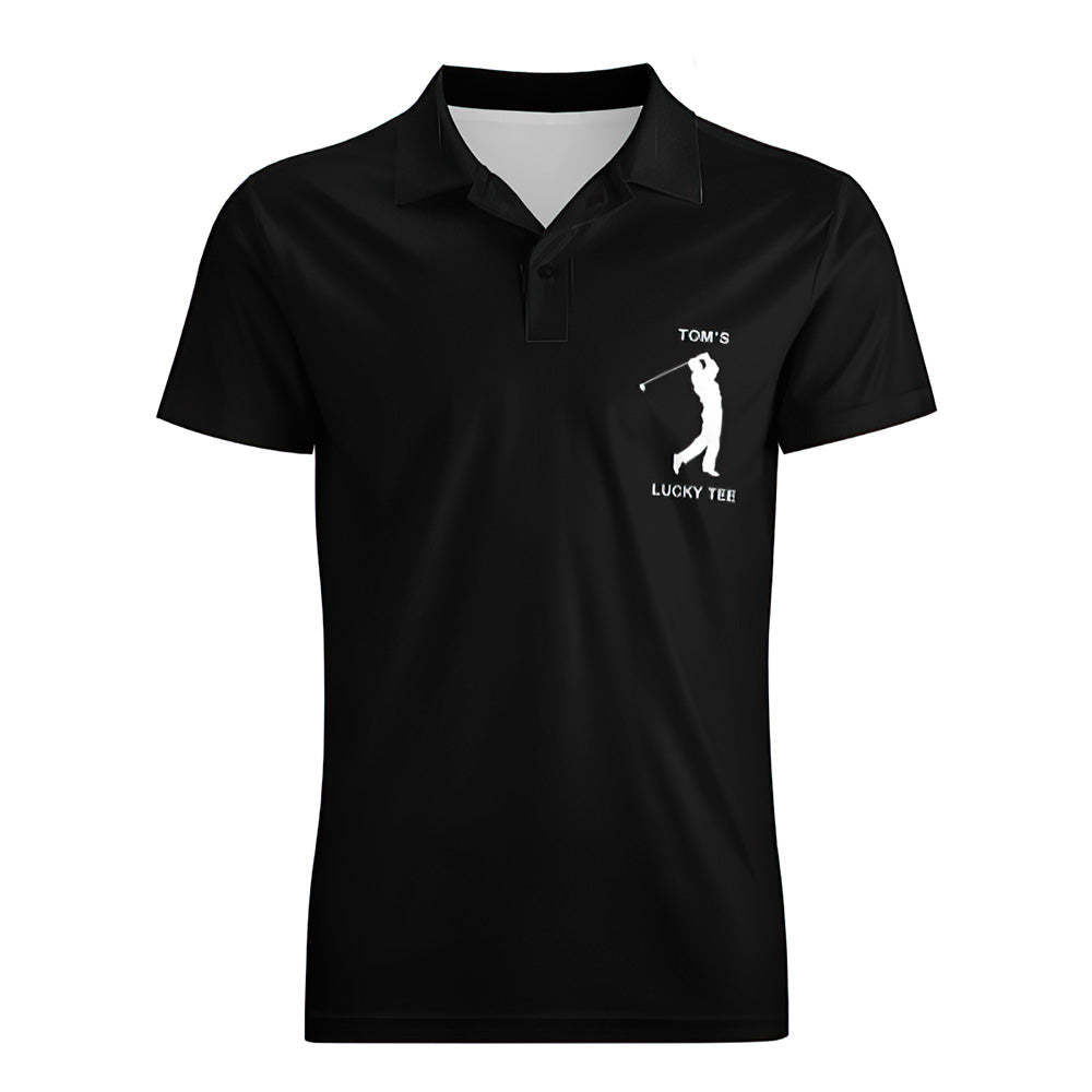 Men's Custom Name Polo Shirt Personalised Golf Shirts - MyFaceSocksAu