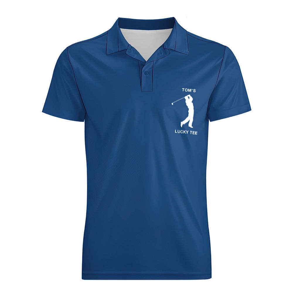 Men's Custom Name Polo Shirt Personalised Golf Shirts - MyFaceSocksAu