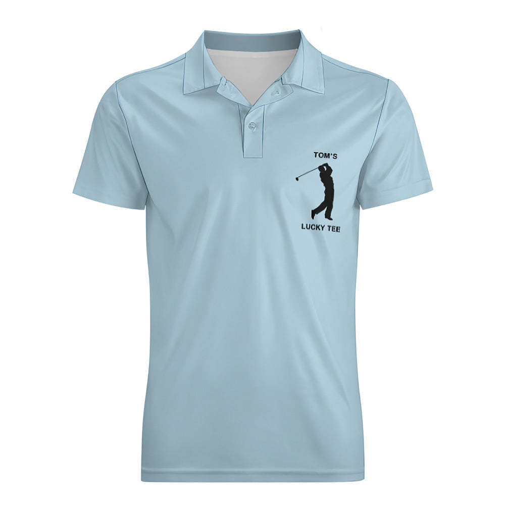 Men's Custom Name Polo Shirt Personalised Golf Shirts - MyFaceSocksAu