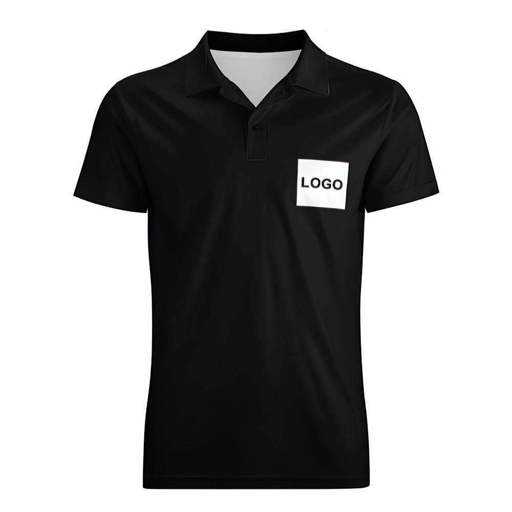 Men's Custom Logo Polo Shirt Personalised Golf Shirts - MyFaceSocksAu