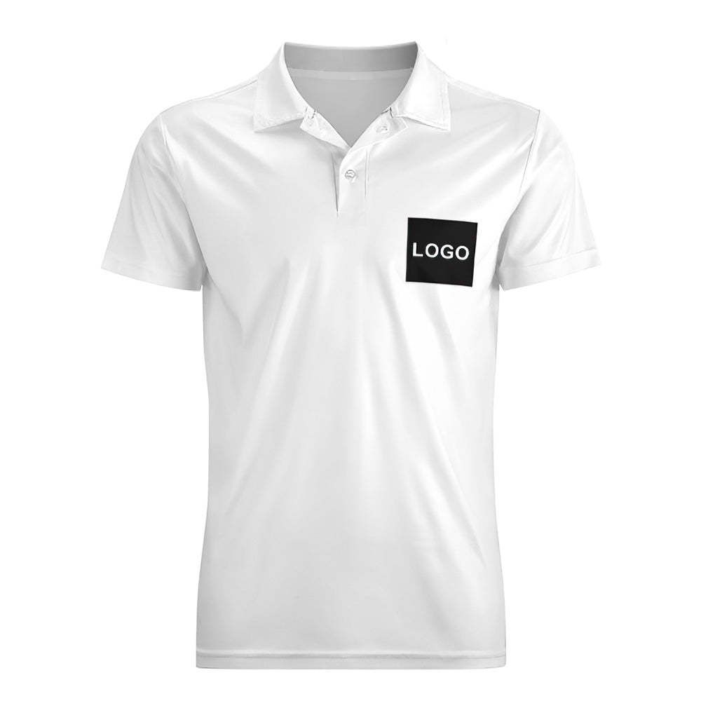 Men's Custom Logo Polo Shirt Personalised Golf Shirts - MyFaceSocksAu