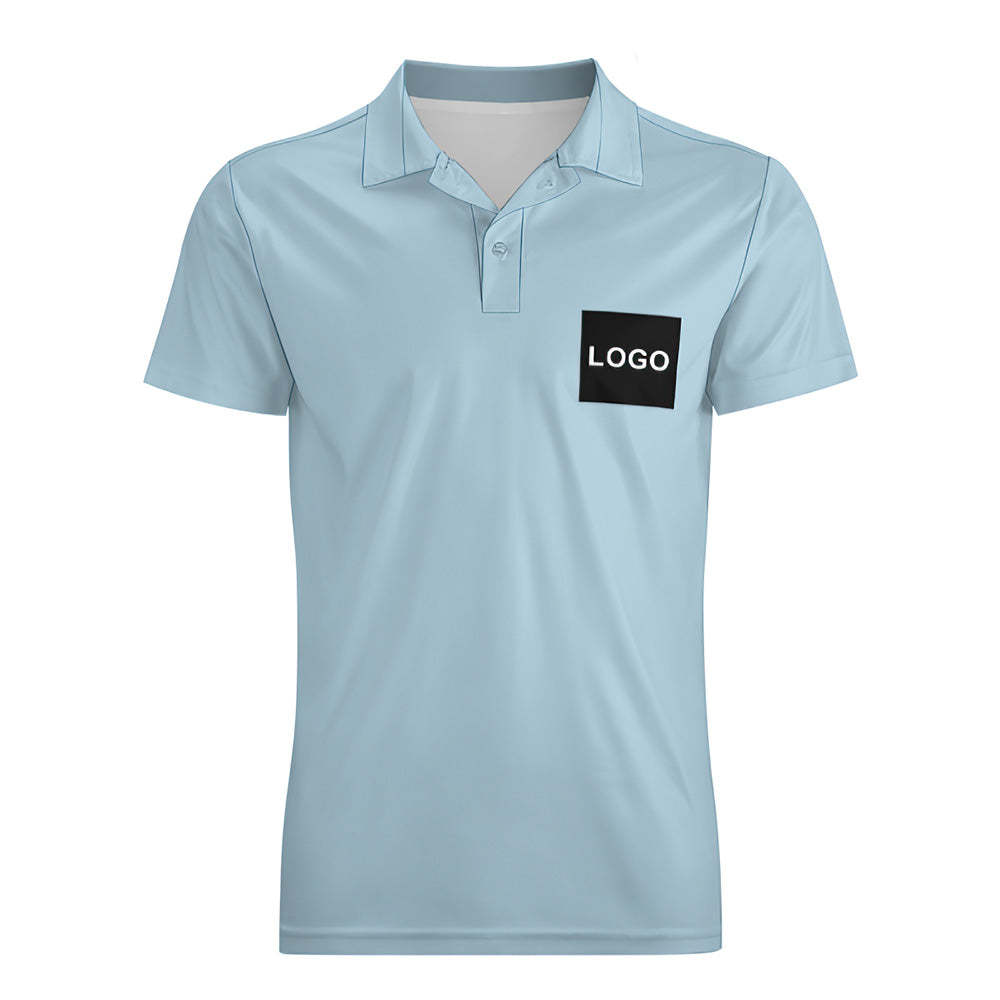 Men's Custom Logo Polo Shirt Personalised Golf Shirts - MyFaceSocksAu