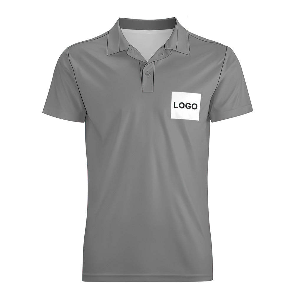 Men's Custom Logo Polo Shirt Personalised Golf Shirts - MyFaceSocksAu
