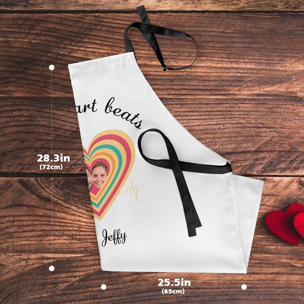 Custom Face Apron - My Heart Beats