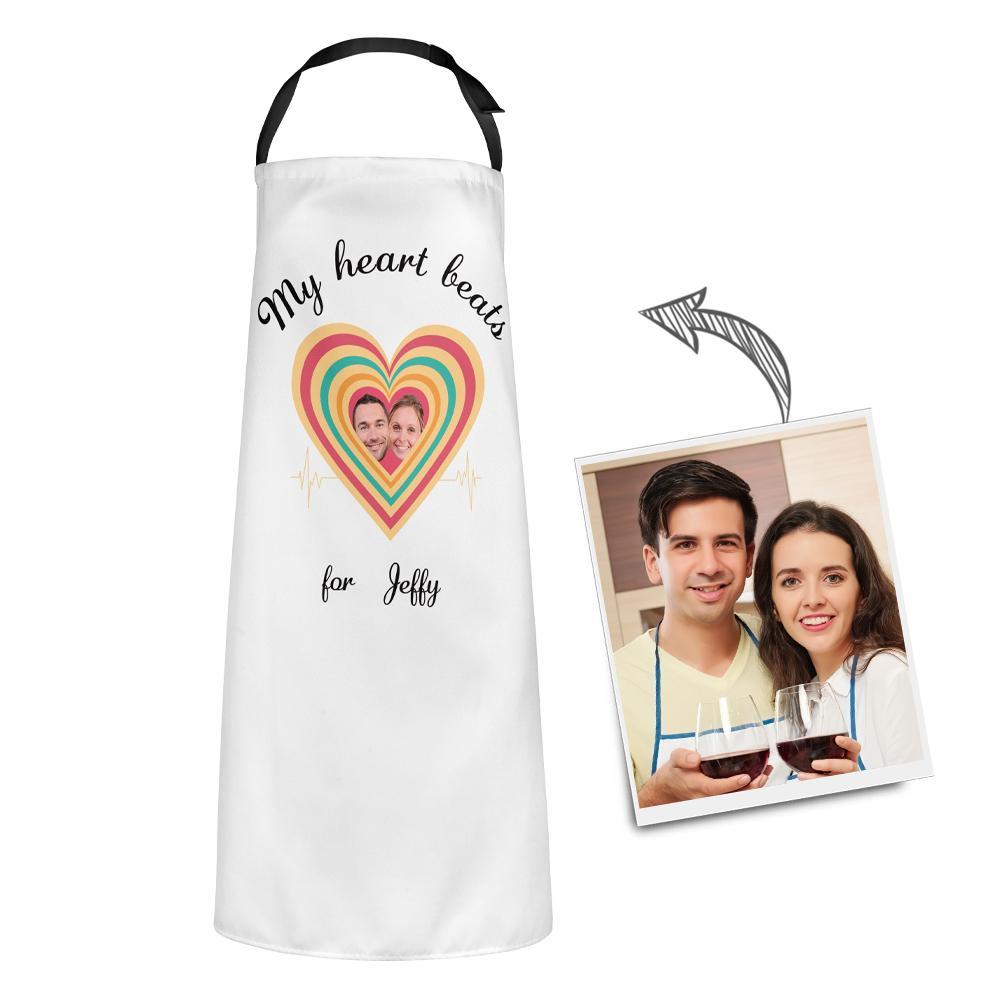 Custom Face Apron - My Heart Beats