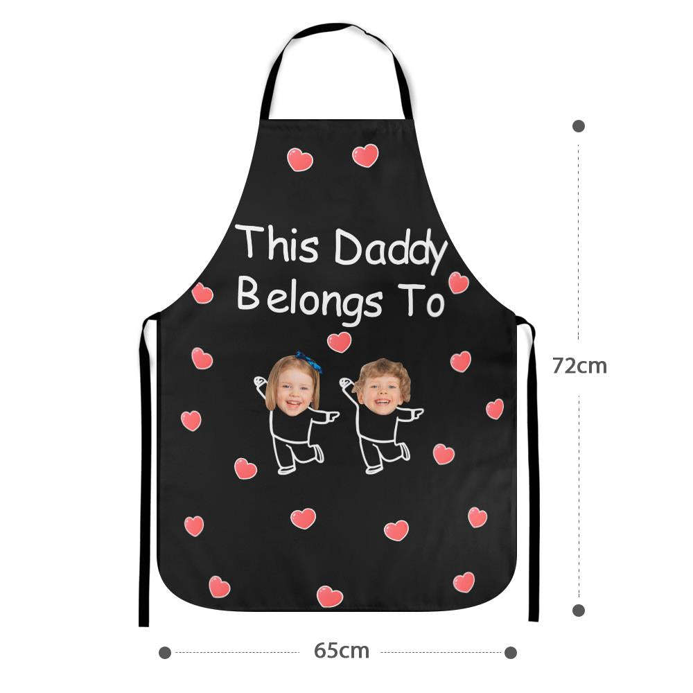 Custom Face Kitchen Apron Father's Day Gifts - This Daddy Belongs To