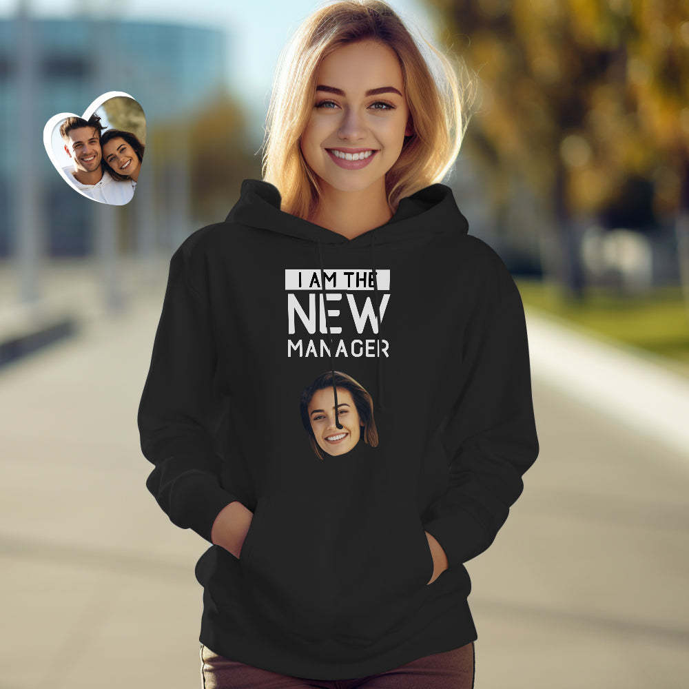 Custom Face Couple Matching Hoodies NEW MANAGEMENT Personalized Hoodie Valentine's Day Gift - MyFaceSocksAu