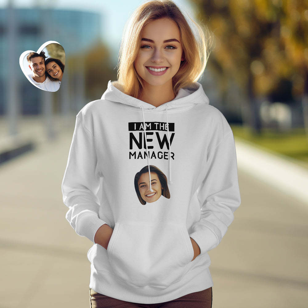 Custom Face Couple Matching Hoodies NEW MANAGEMENT Personalized Hoodie Valentine's Day Gift - MyFaceSocksAu