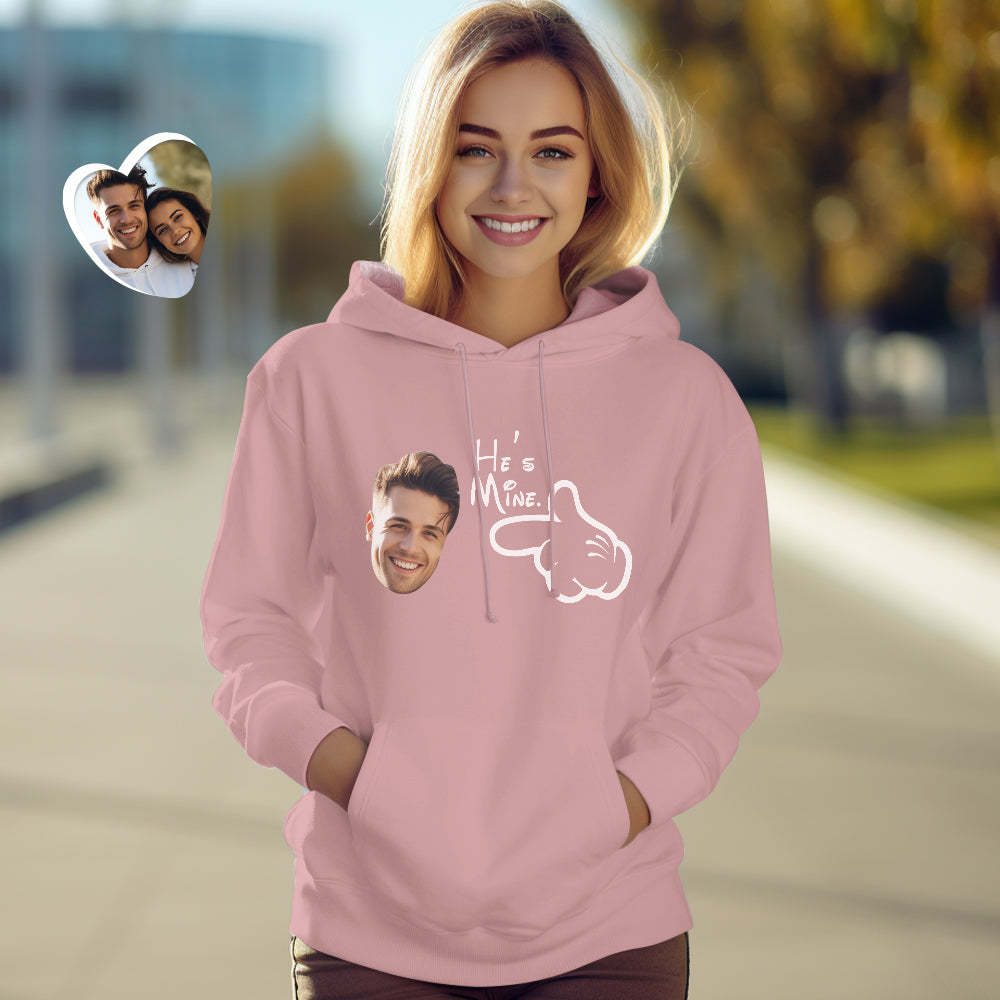 Custom Face Funny Couple Matching Hoodies You are Mine Personalized Hoodie Valentine's Day Gift - MyFaceSocksAu