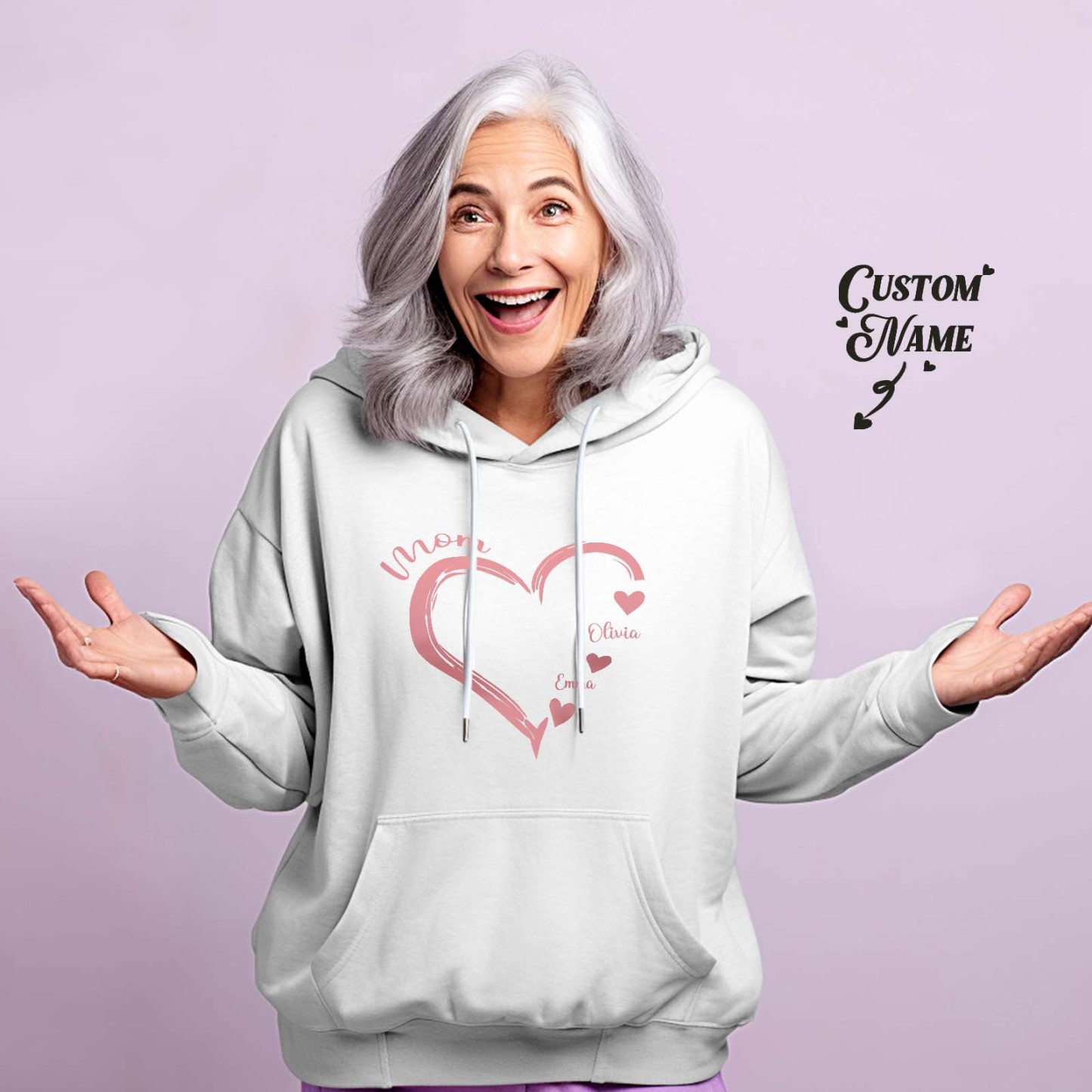 Custom Mama Grandma Hoodie Personalized Kids Name Hoodie Mother's Day Gifts - MyFaceSocksAu