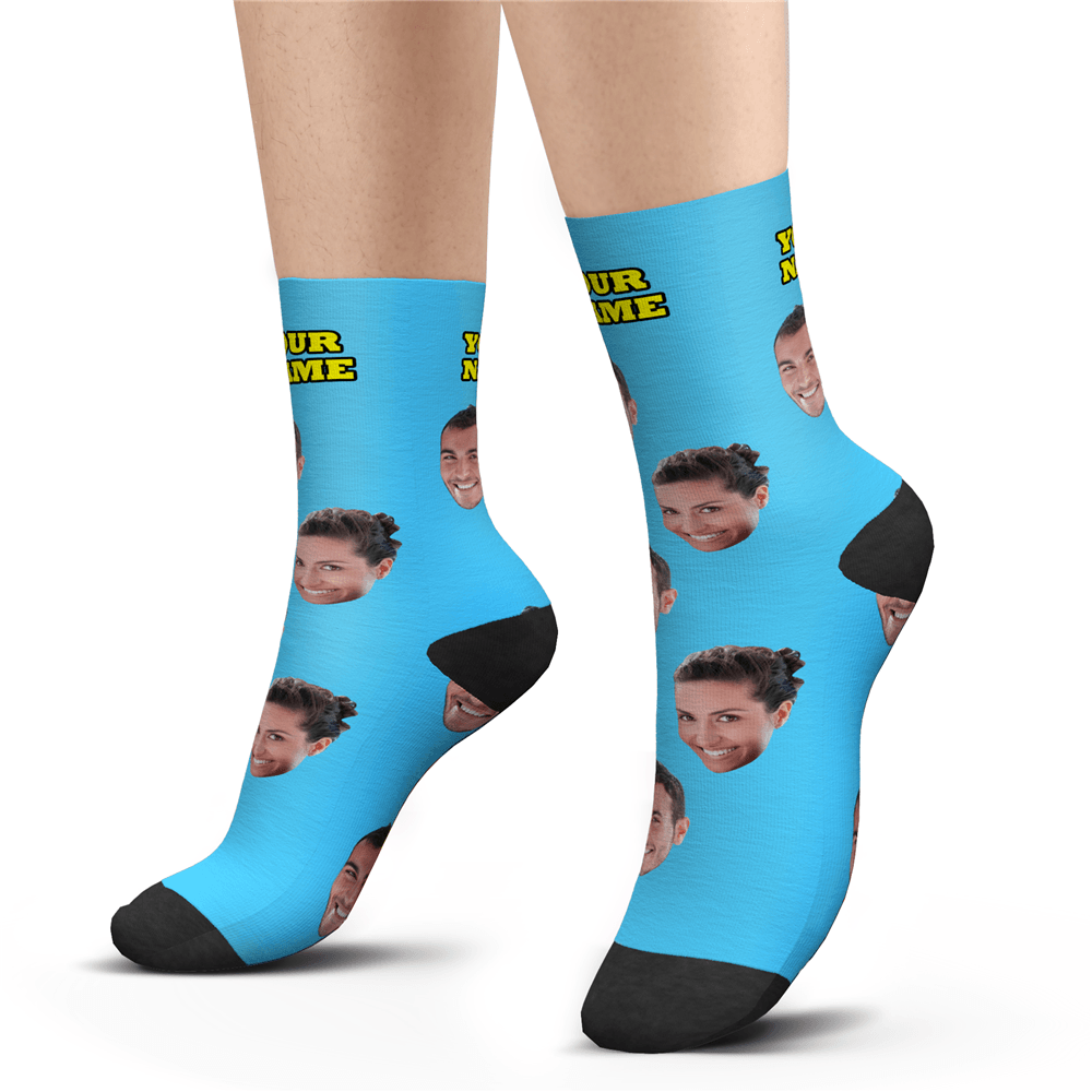 Printed In AU Custom Face Socks Add Pictures Socks