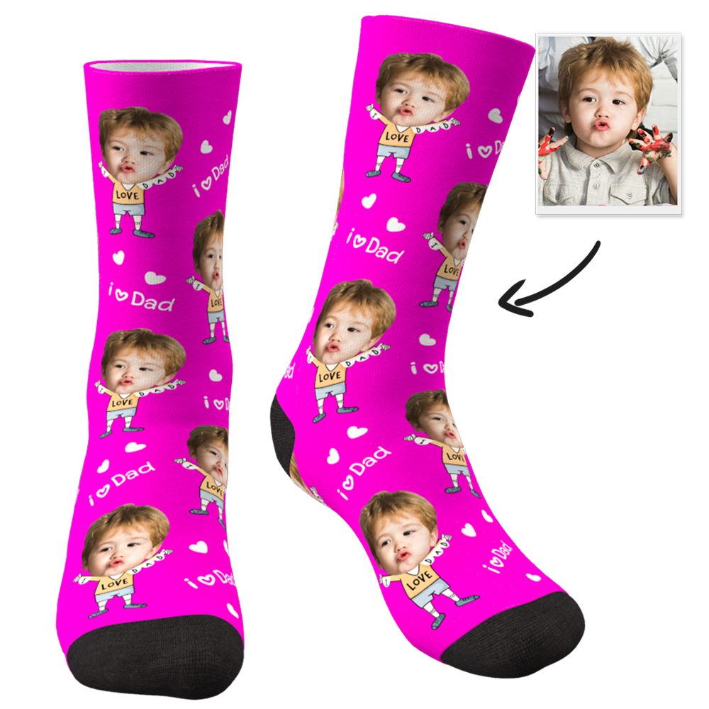 Custom Face Socks To The Dearest Dad-MyFaceSocks