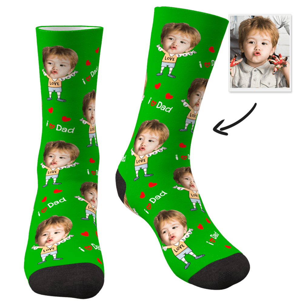 Custom Face Socks To The Dearest Dad-MyFaceSocks