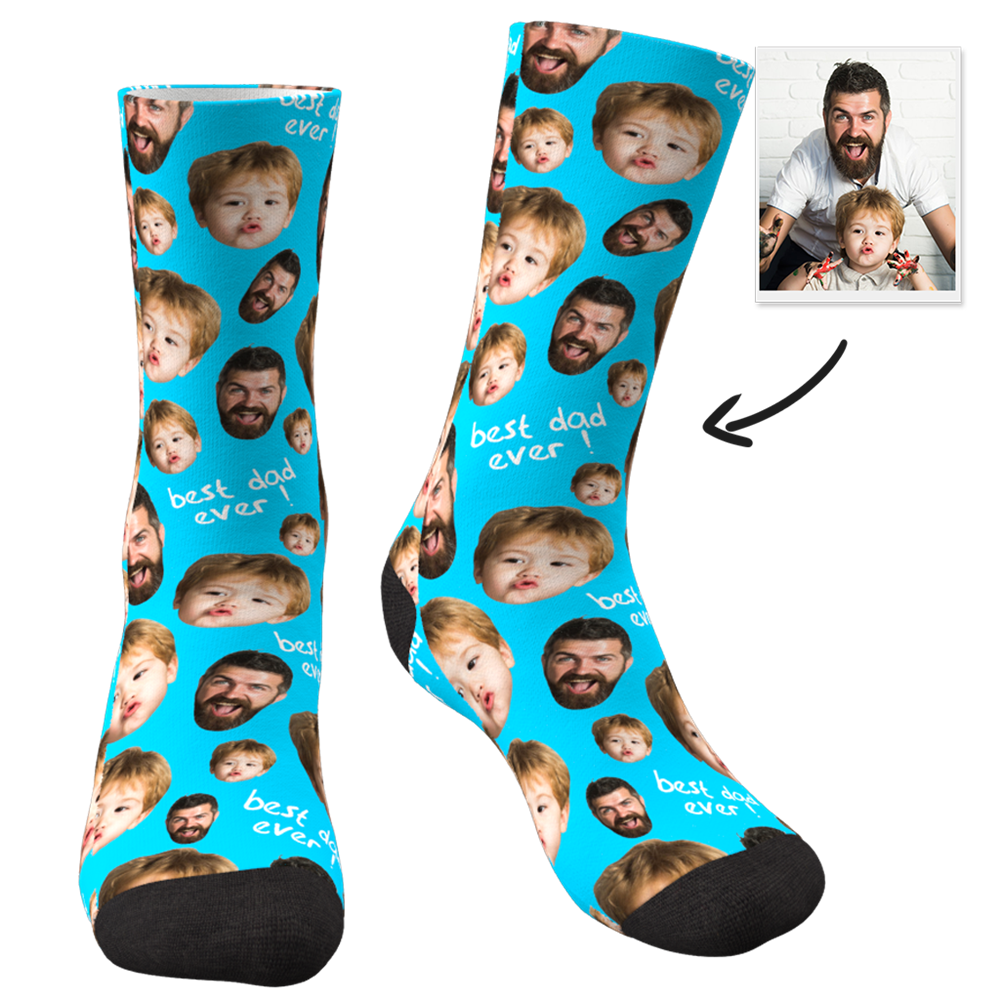 Custom Face Socks To The Best Dad-MyFaceSocksAU