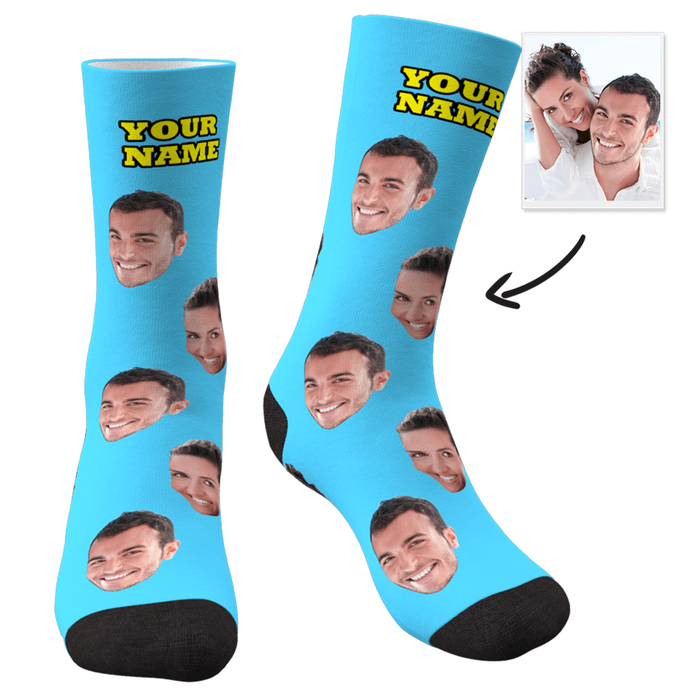 Printed In AU Custom Face Socks Add Pictures Socks