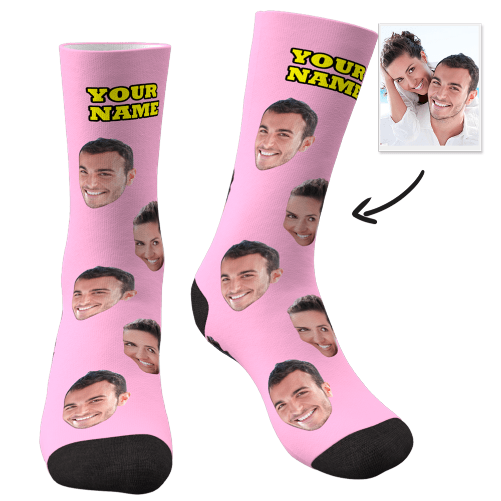 Printed In AU Custom Face Socks Add Pictures Socks