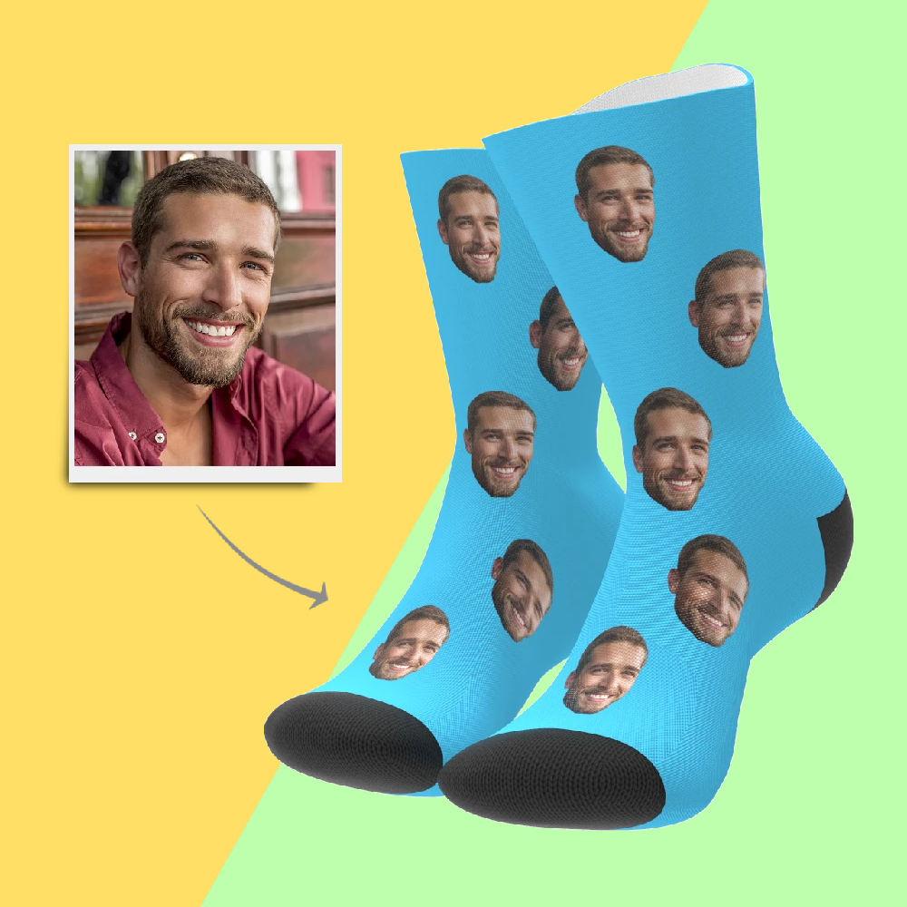 Printed In AU Custom Face Socks Add Pictures Socks