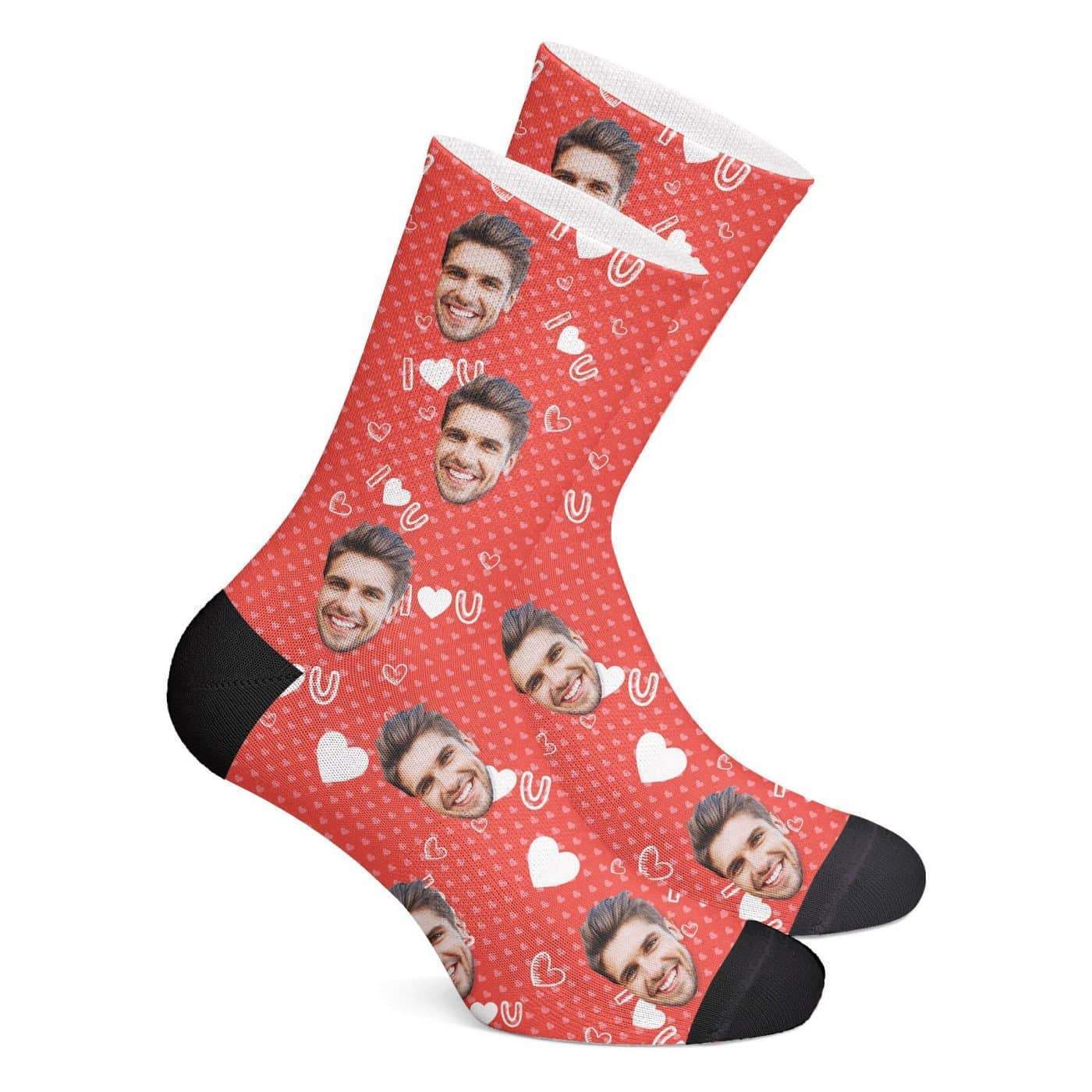 Printed In AU Custom Face Sock Add Pictures My Face Socks  Love